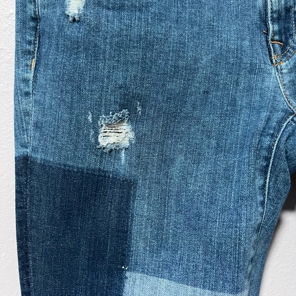 TOMMY HILFIGER Blue Ankle-Length skinny Patchwork Jeans 2 - Picture 9 of 16